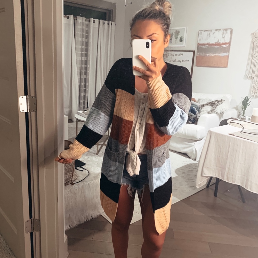Stripped cardigan